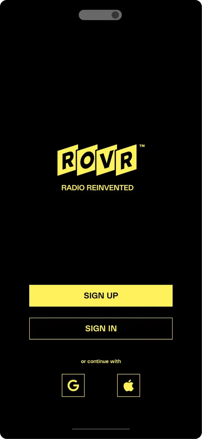 ROVR app — step 1