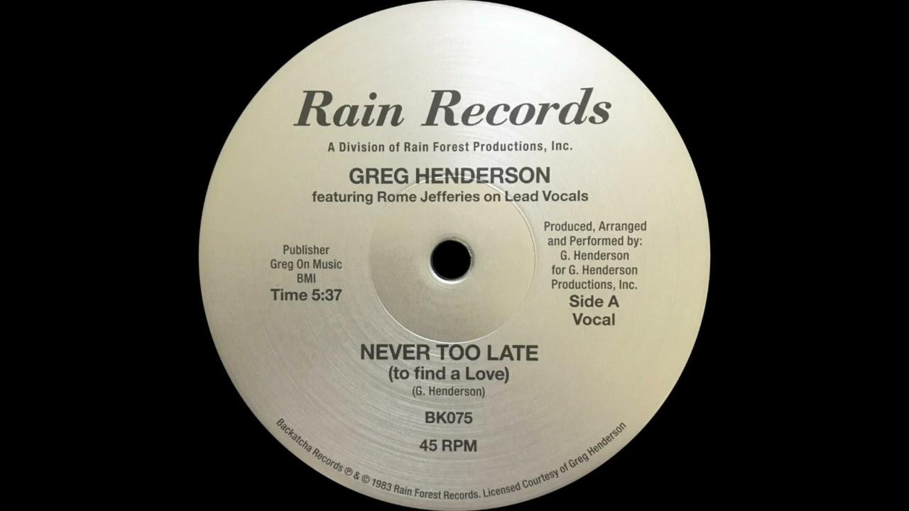  - Greg Henderson 