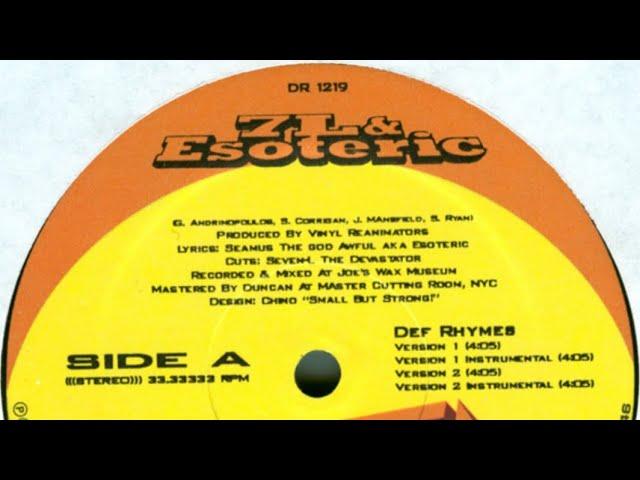 Def Rhymes 12" - 7L & Esoteric