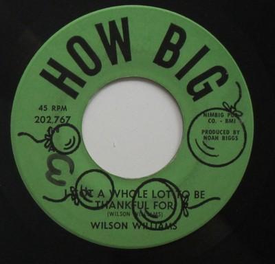 I Got A Whole Lot To Be Thankful For / Honey Rock - Wilson Williams
