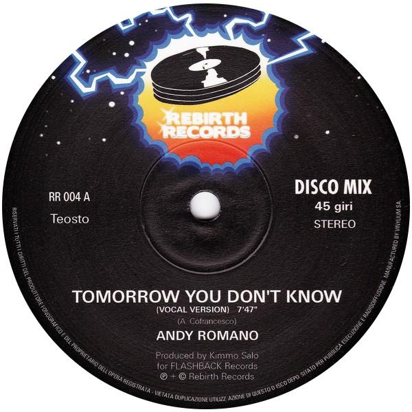 Tomorrow You Don't Know / Lady Of Fire - Andy Romano