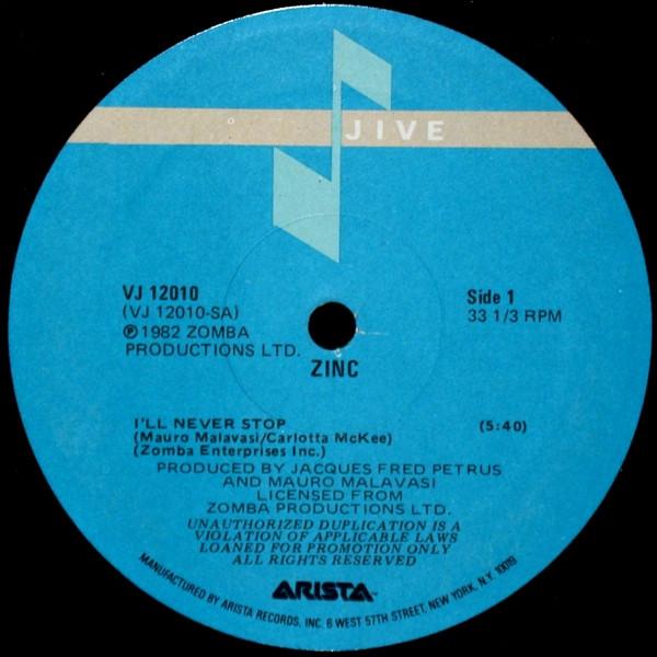 I'll Never Stop / Amazon - Zinc