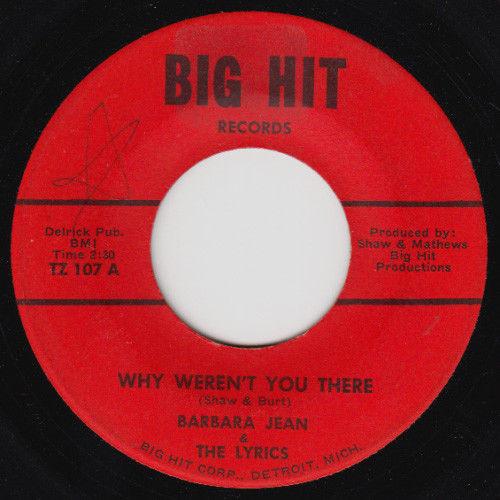 Why Weren't You There / Any Two Can Play It - Barbara Jean & The Lyrics