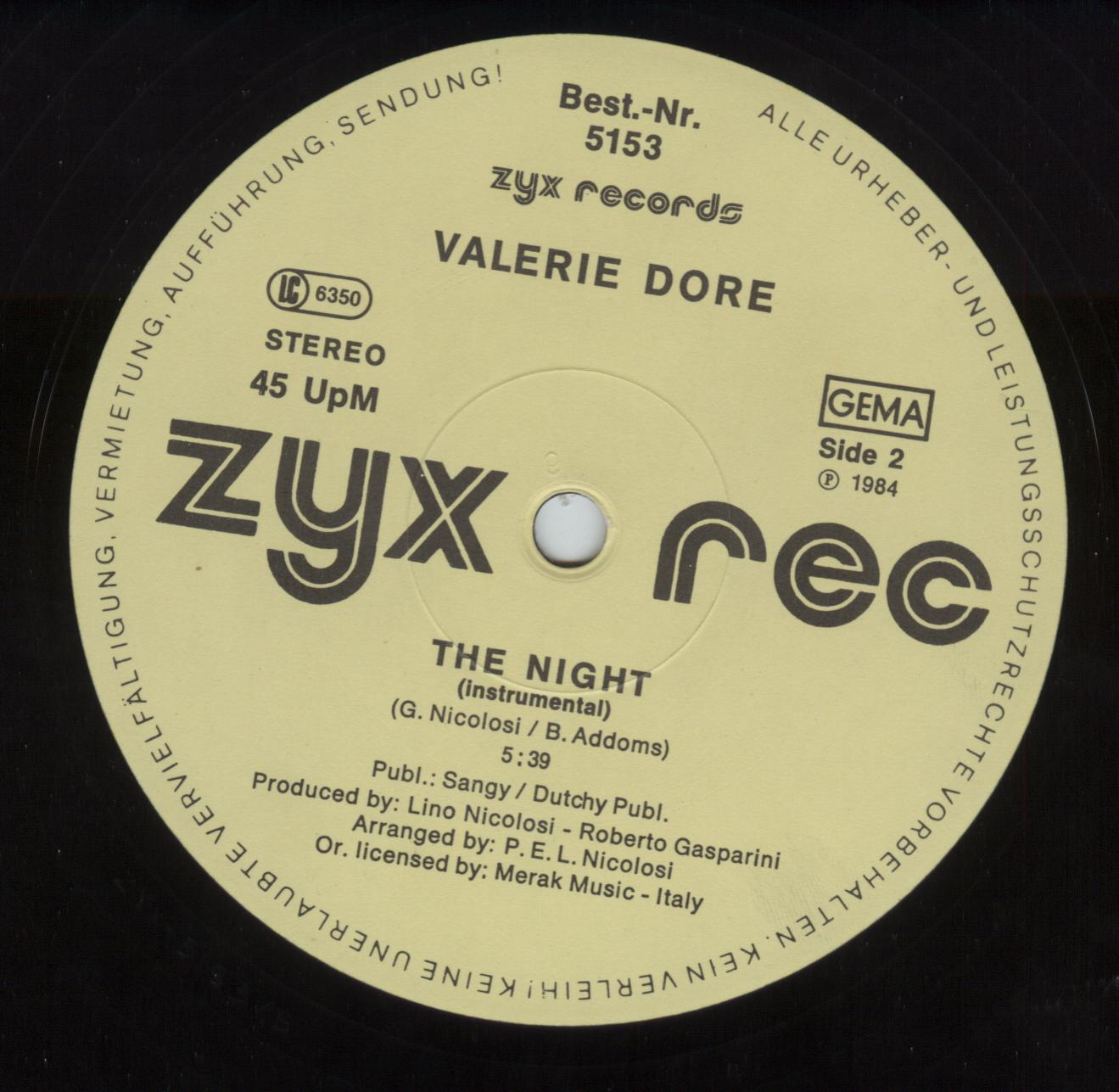 The Night / Get Closer - Valerie Dore