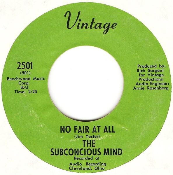 No Fair At All - The Subconcious Mind