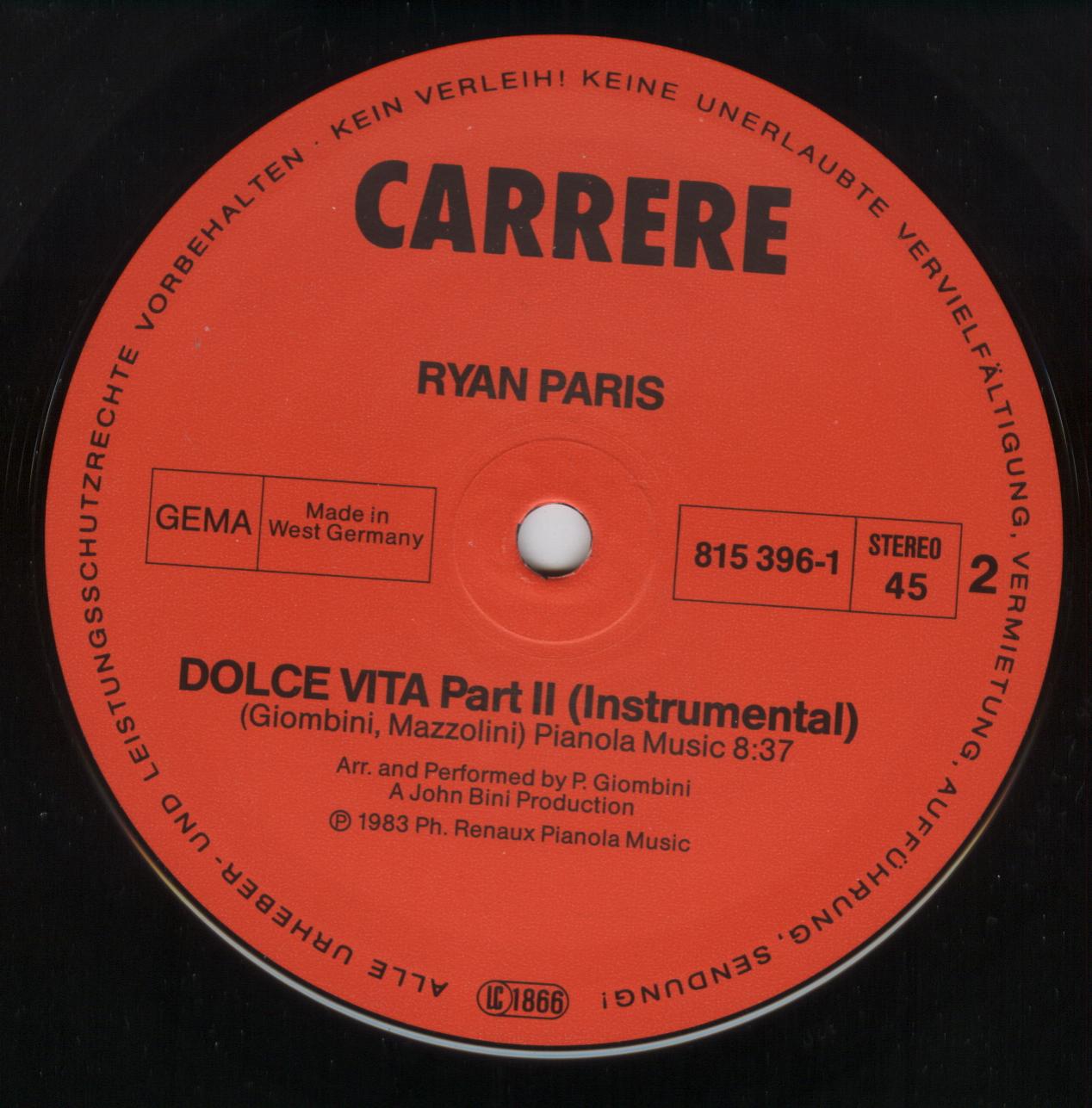 Dolce Vita - Ryan Paris