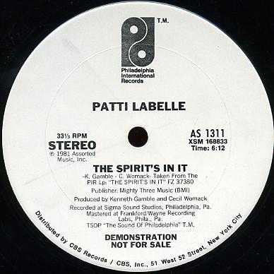 The Spirit's in It - Patti LaBelle
