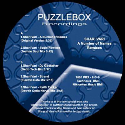 Shari Vari Remixes Double EP - A Number Of Names