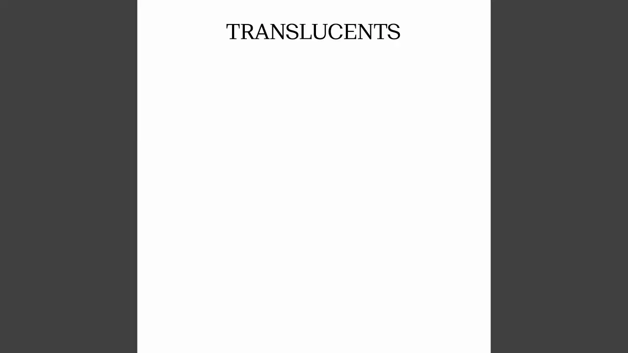 Translucents - Byron Westbrook