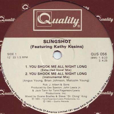 You Shook Me All Night Long 12'' - Slingshot Feat. Kathy Kosins