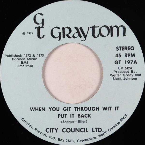 7" - City Council Ltd