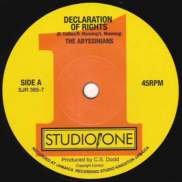 Declaration Of Rights / Musical Rights - Abyssinians