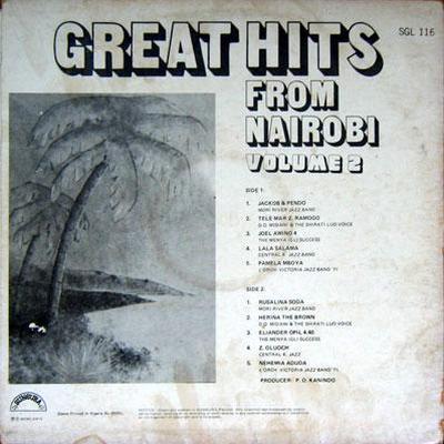 Great Hits from Nairobi Vol.2 (LP Sungura [Nairobi] SGL 116) - Mori River Jazz Band