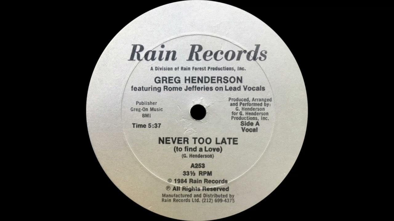 - Greg Henderson, featuring Rome Jefferies