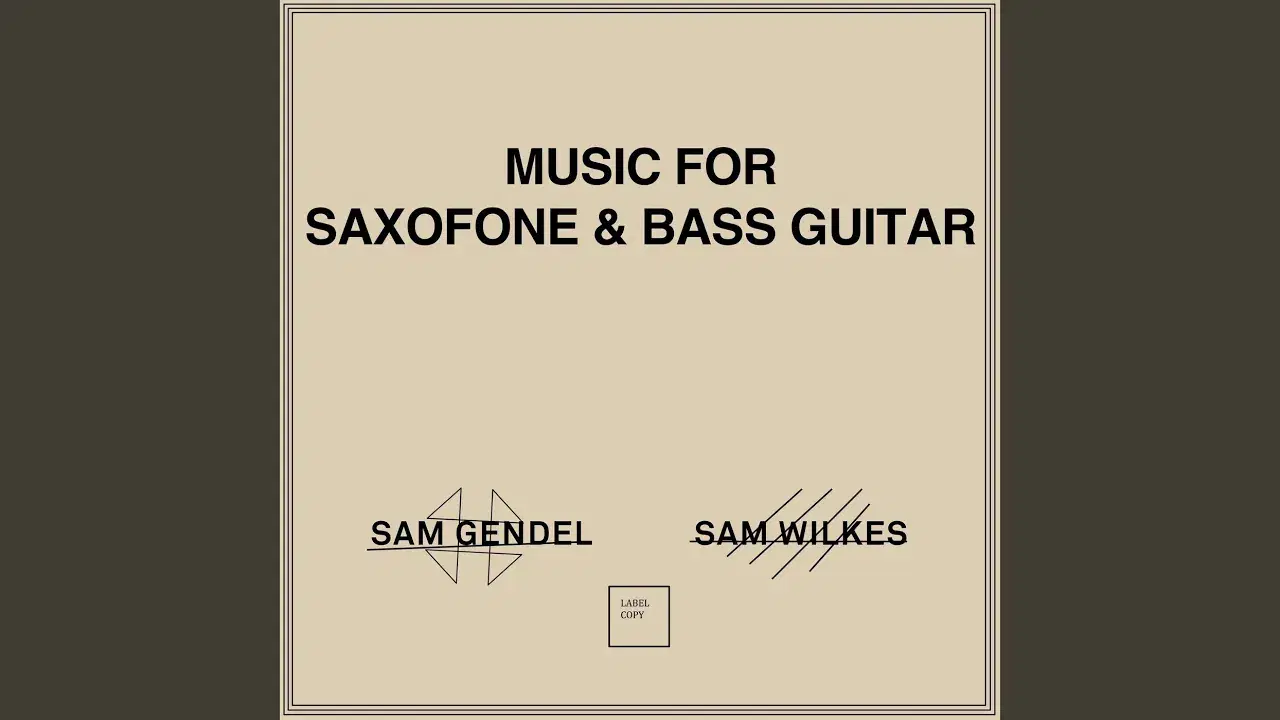 Music for Saxofone & Bass Guitar - Sam Gendel and Sam Wilkes