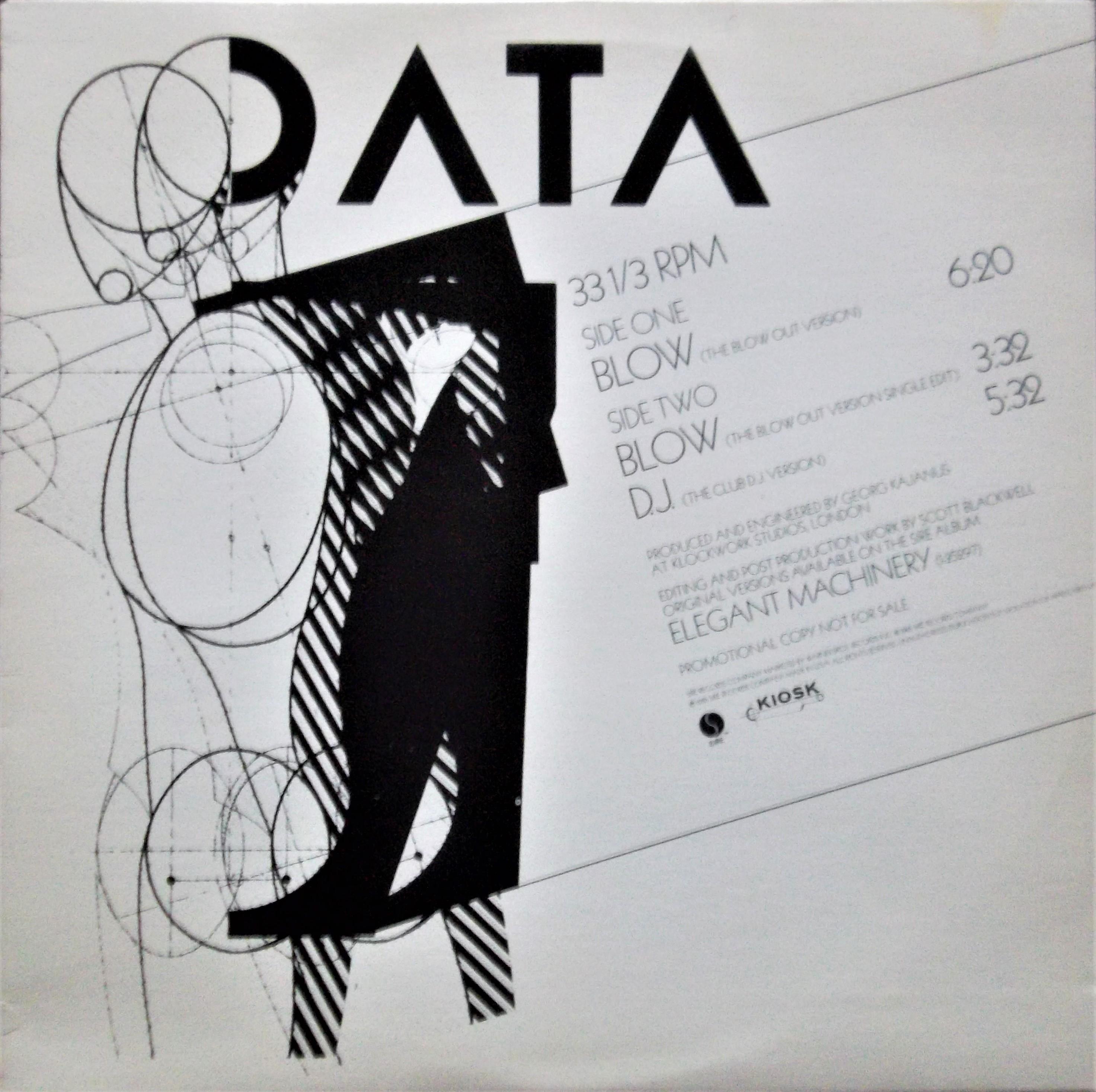 Blow - US 12'' Promo Vinyl Mixes - 1985 - Data
