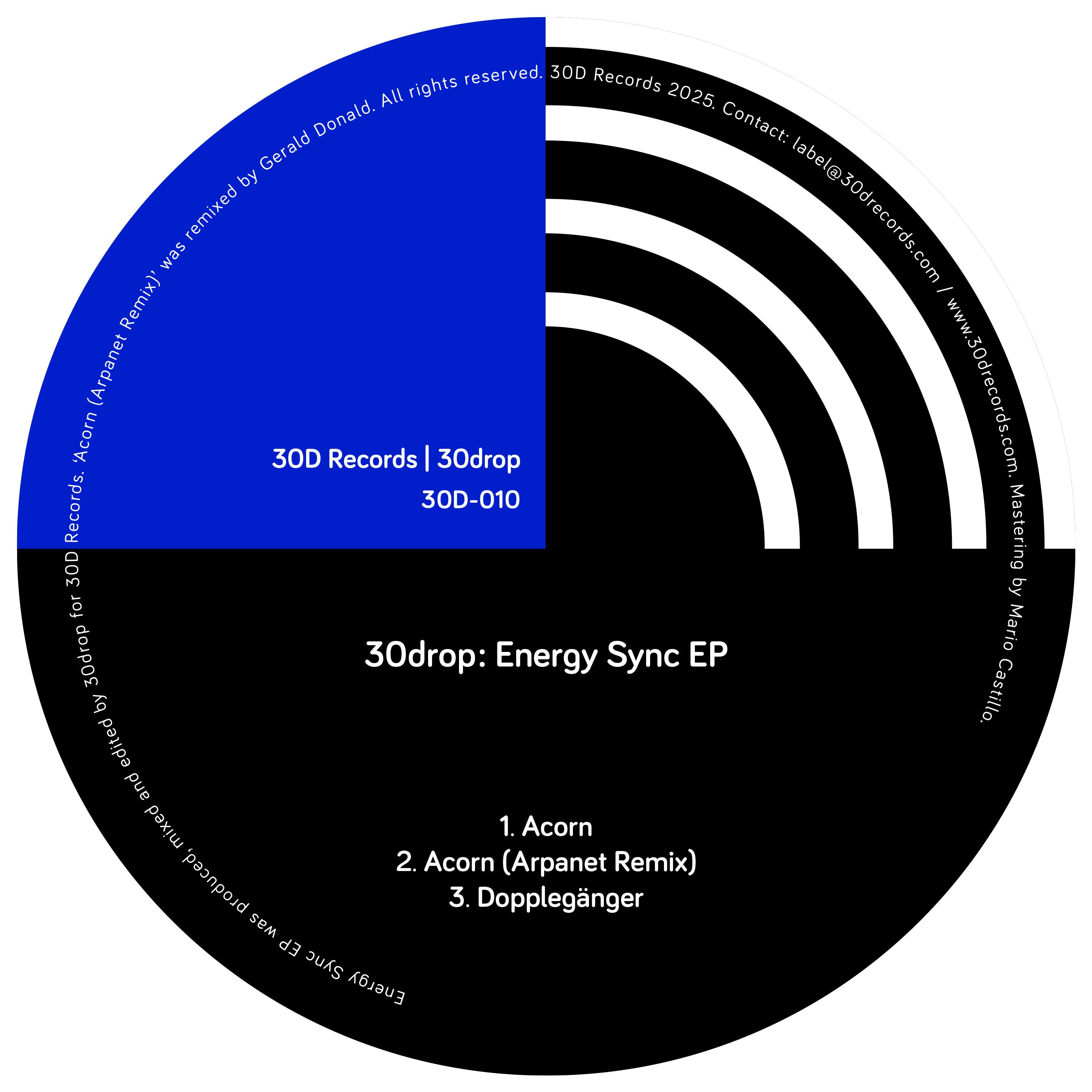Energy Sync EP 30D Records / 30drop 12" 30D-010 - 30drop