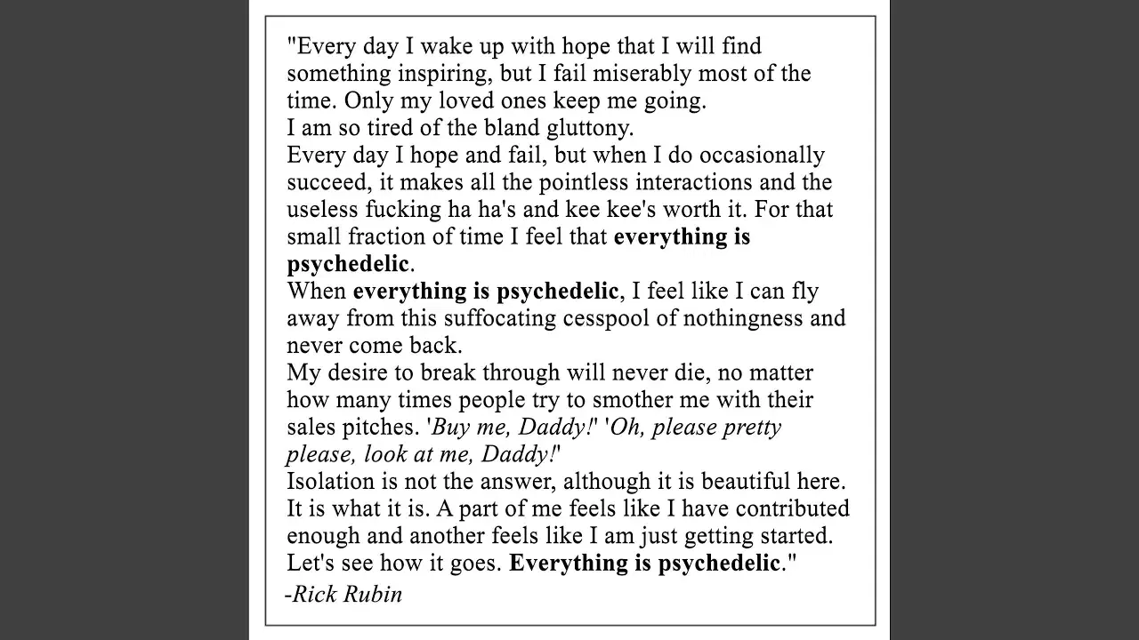  - Everything Is Psychedelic