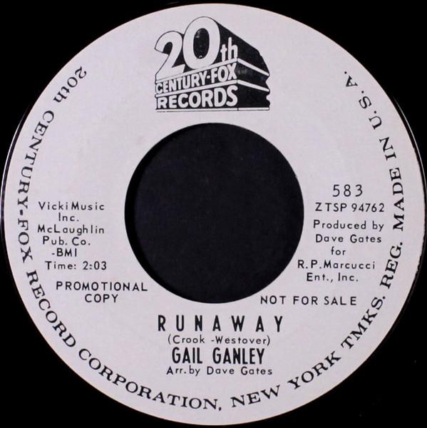 Runaway / I Think I'm Gonna Cry - Gail Ganley