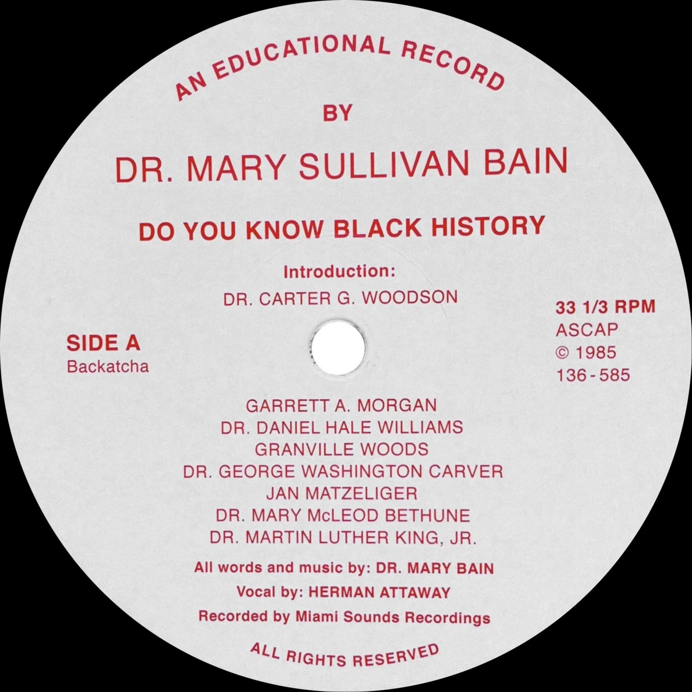 Do You Know Black History - Dr. Mary Sullivan Bain