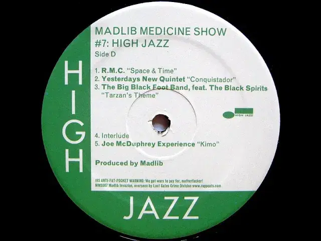 Madlib Medicine Show #7 - High Jazz - The Big Black Foot Band feat The Black Spirits