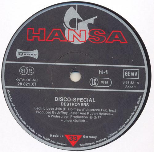 'Lectric Love / Slave Of Love - Destroyers