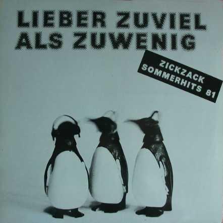 Lieber Zuviel als Zuwenig - ZickZack Sommerhits 81 - Front