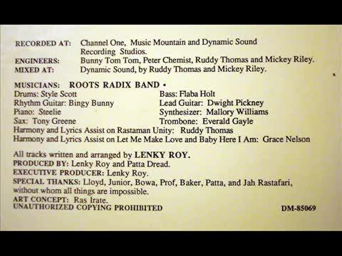 Rastaman Unity - Lenky Roy