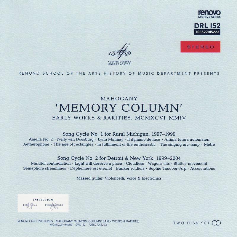 Memory Column, Early Works & Rarities - Mahogany