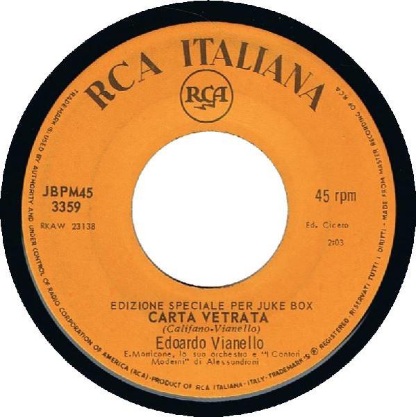 Carta Vetrata / Ora Tocca A Te - Edoardo Vianello
