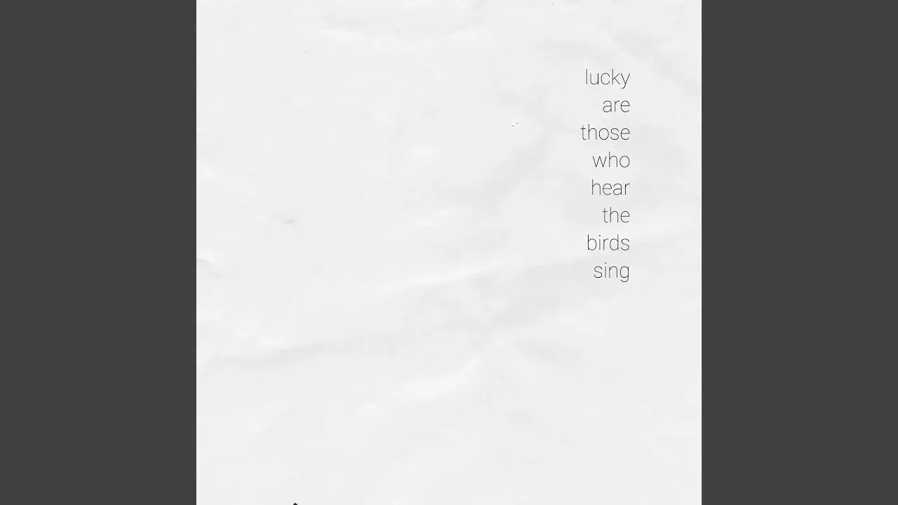 Lucky Are Those Who Hear the Birds Sing - Matthias Raue