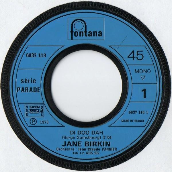 Mon Amour Baiser / Di Doo Dah  - Jane Birkin